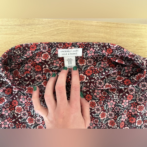 Sincerely Jules Burgundy and Floral Skirt Set - Picture 10 of 11